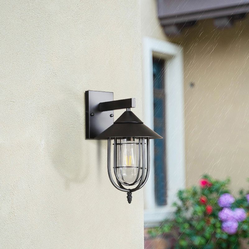 1 Light Geometric Wall Mounted Lamps Industrial Metal Wall Mount Lamp