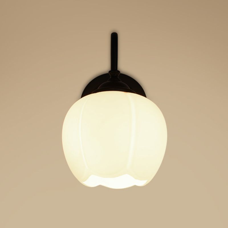 Gooseneck Wall Light Sconce Industrial Style Glass 1 Light Sconces