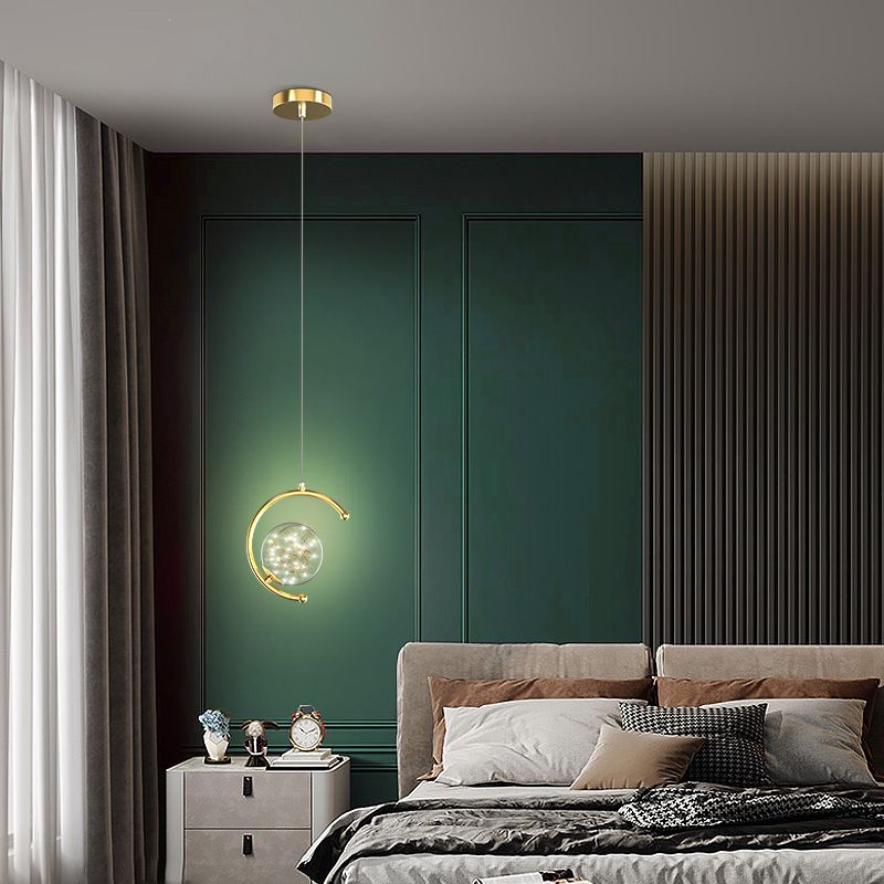 Moderne Glasleitungshänge Deckenleuchte 1-Licht-globale Deckenheize Anhänger Licht