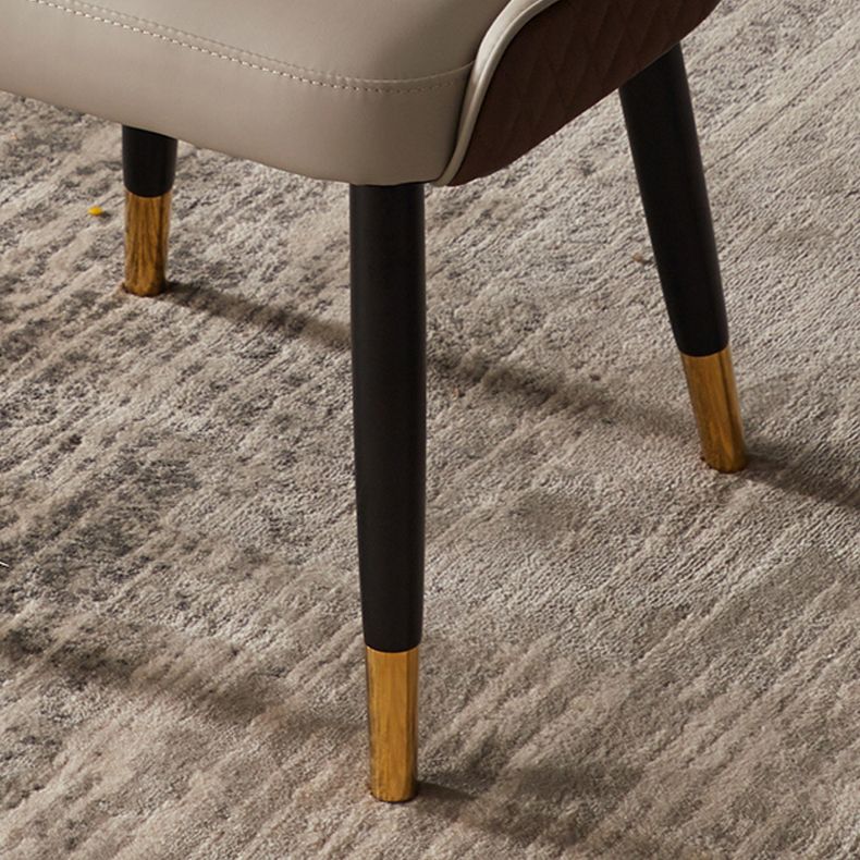 Upholstered Side Chairs Scandinavian Style Armless Solid Back Chair