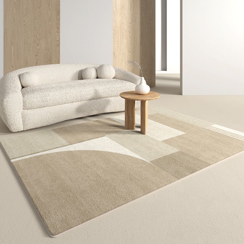 Simplicity Area Carpet Classical Indoor Rug Polyester Stain Resistant Area Rug for Living Room