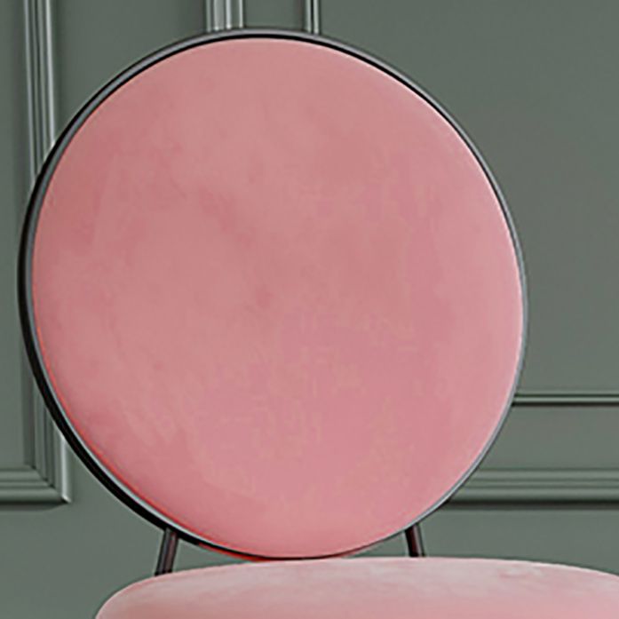 Nordic Low Back Bar Stool Round Counter Bar Stool with Metal Legs