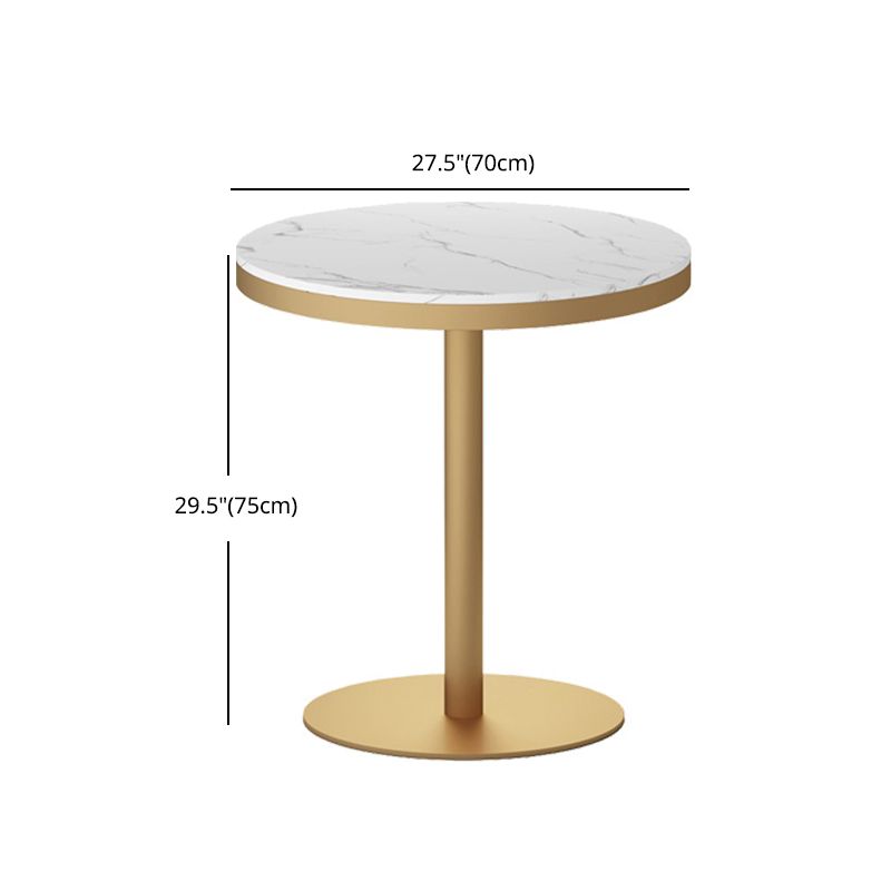 1/3/4/5 PCS Metal Scandinavian Dining Spory Set avec ensemble de dinet de table à l'intérieur rond