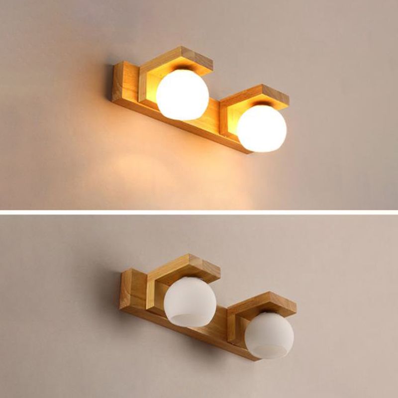 Cubic Vanity Light Modern Minimalist Style Wood Vanity Lamp