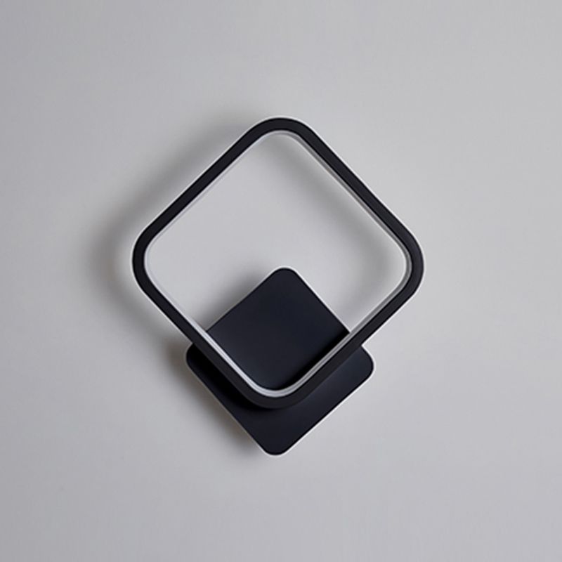 1-Light Modern Wall Sconce Geometric LED Wall Light with Metal for Living Room