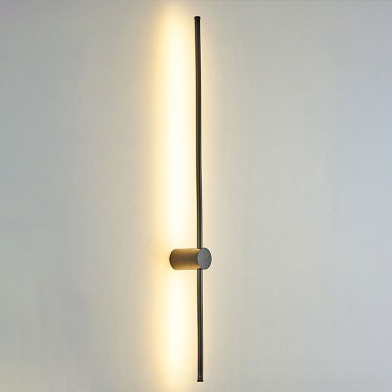 Luz de pared de dormitorio negro de aluminio de estilo simple moderno