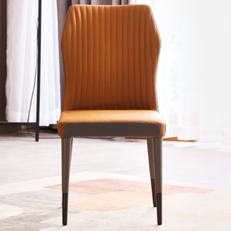 Glam Style Armless Chair Wood Wingback Parsons Chair for Kitchen 16.9"x18.8"x35.8"