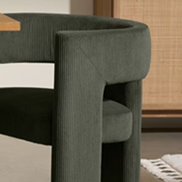 Modern Style Arm Chair Wood Open Back Dining Accent Chair for Home