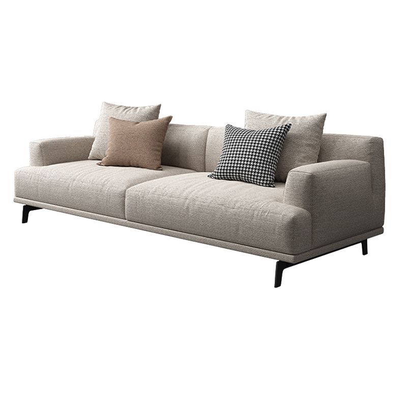 Ivory Fabric Settee Standard Charles Of London Tight Back Loveseat