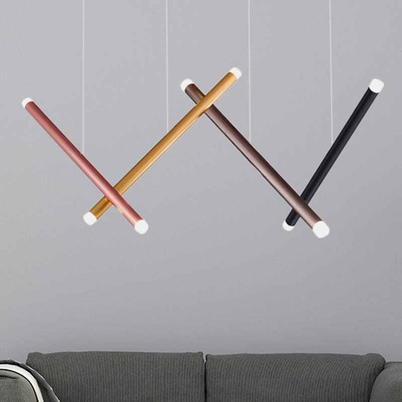 Tubería de cilindro techo de techo luz de aluminio rosa oro/rosa/amarillo LED LED LIGHTIVE para comedor en cálido/blanco