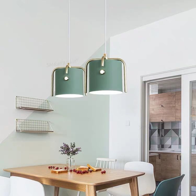 Cilindro in metallo giù illuminazione a sospensione Simplicità Apparecchio di illuminazione a sospensione per il ristorante