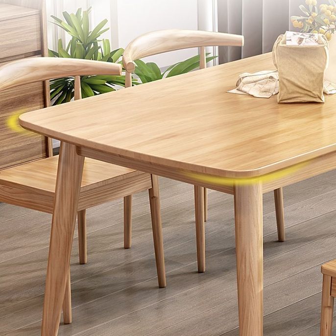 Mesa de comedor estándar industrial Rectángulo Mesa de comedor de madera maciza para cocina