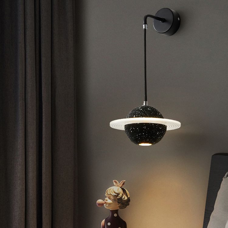 Zeitgenössische Wandleuchter moderner Zement Planet Boy Room Wandmontage Leuchte