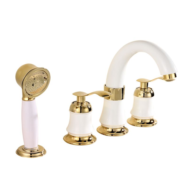 Tradition Bath Filler Trim Deck Mounted Swivel Spout Tub Filler Trim