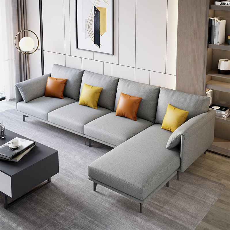 122.8x67x36.2 Faux leather Sectional Pillow Top Arm Sectional for Living Room