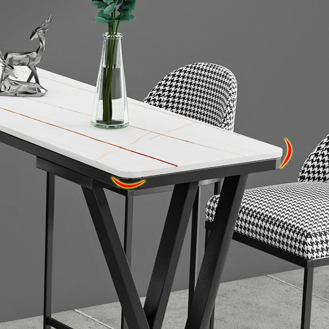 1/5 Pieces Bar Stool and Table Set Rectangular Modern Pub Table Set