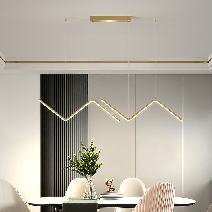 Golden/Black Kitchen Island Lighting Modern LED Ceiling Light for Home