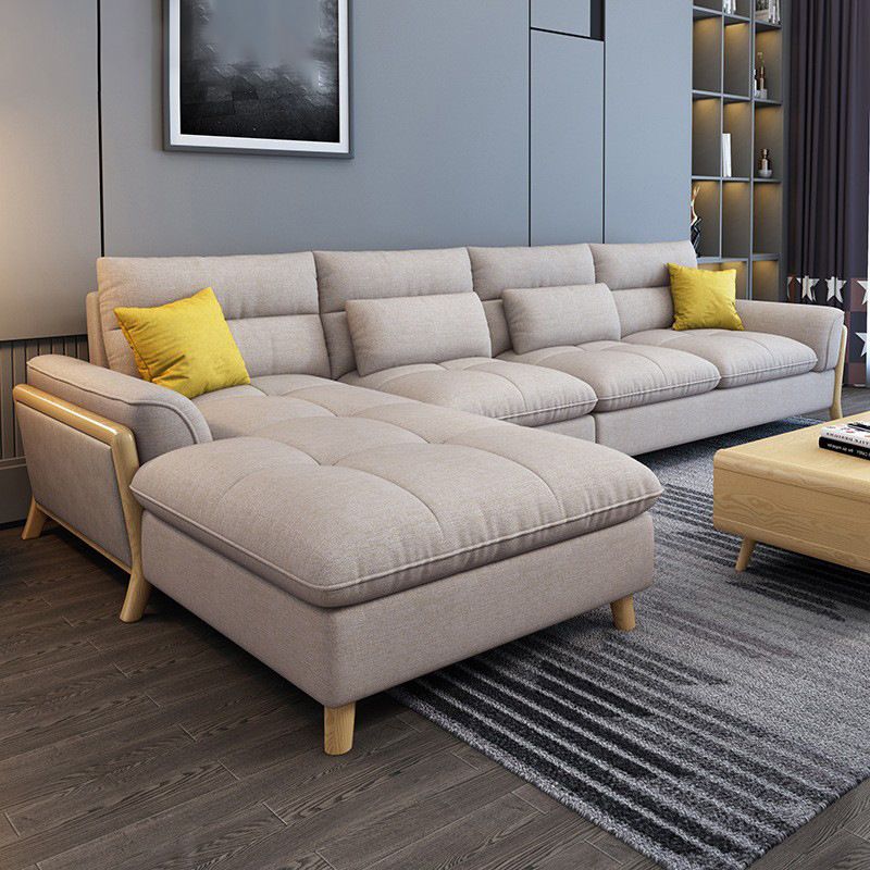 Nordic Cushions Pillow Top Arm Living Room Fabric Stationary Seating