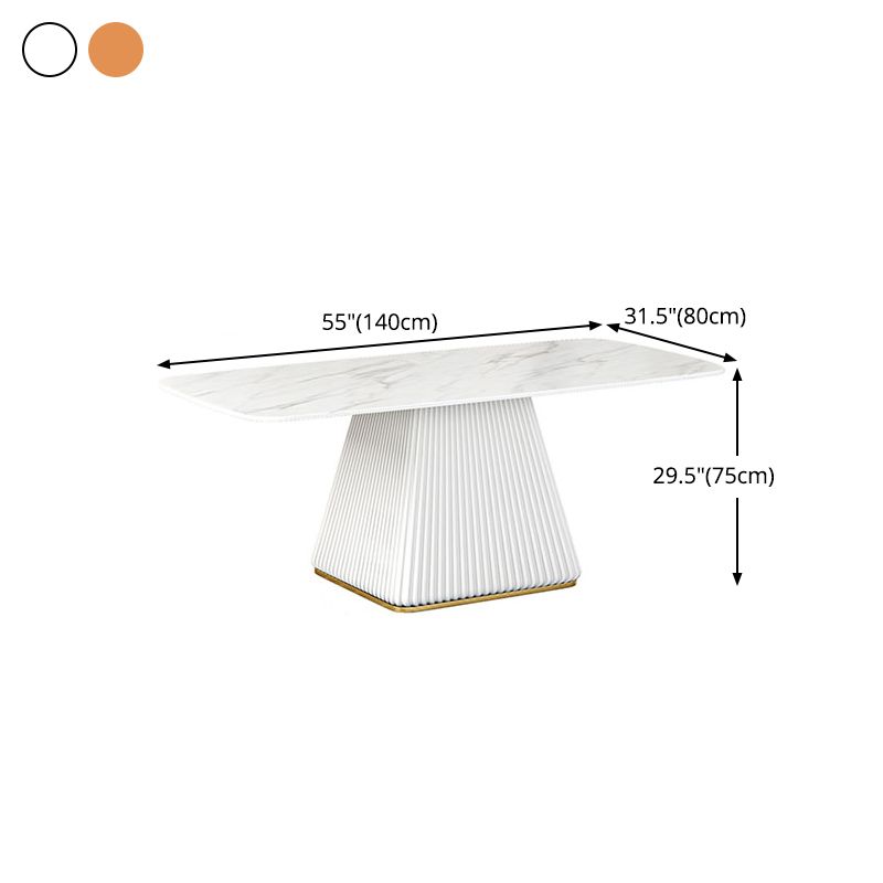 Glam 1/2/5/7 Pieces Dining Set Rectangle Sintered Stone Dining Furniture Set