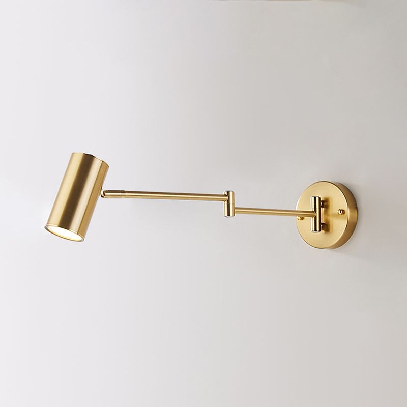 Tubo sconce metallo contemporaneo 1 lampadario a monte a parete lampada con braccio regolabile