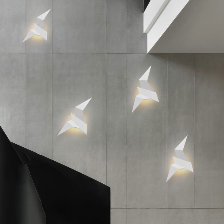 Estilo moderno de forma única mate de pared metal 1 iluminación de apliques de luz para sala de estar
