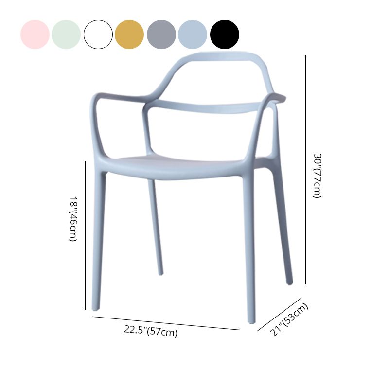 Chaises de salle à manger en plastique de style contemporain dinant des chaises empilables pour la cuisine