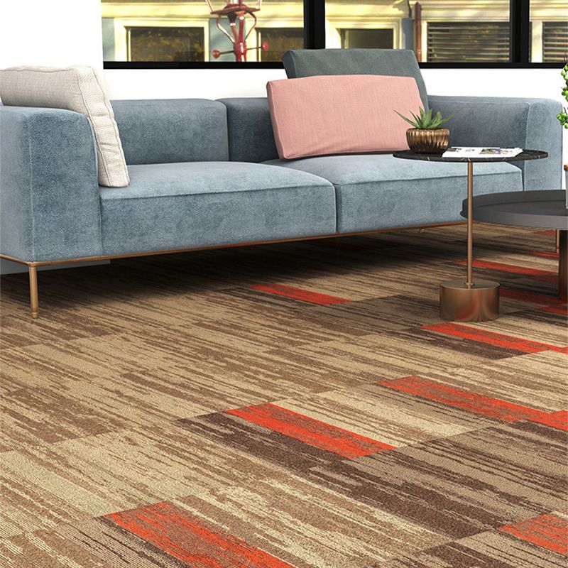 Carpet Tile Non-Skid Fade Resistant Gradient Loose Lay Carpet Tiles Bedroom