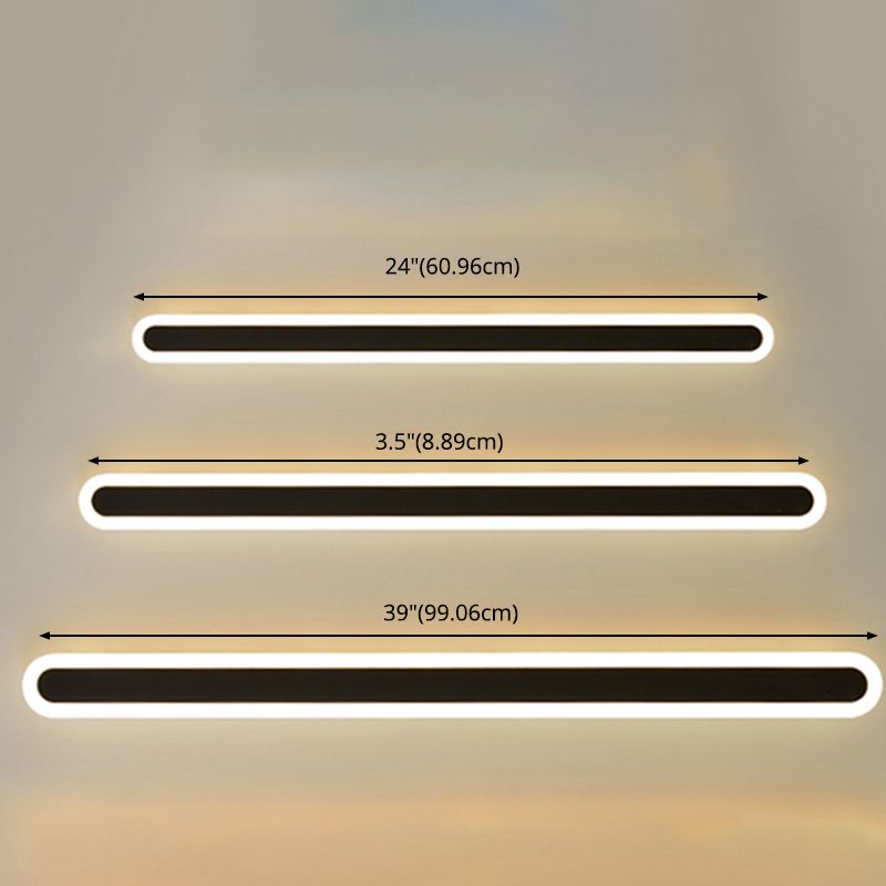 Linear Shade Acrylic LED Wall Sconce Minimalist Single Light Entry Wall Lamp for Hall Foyer