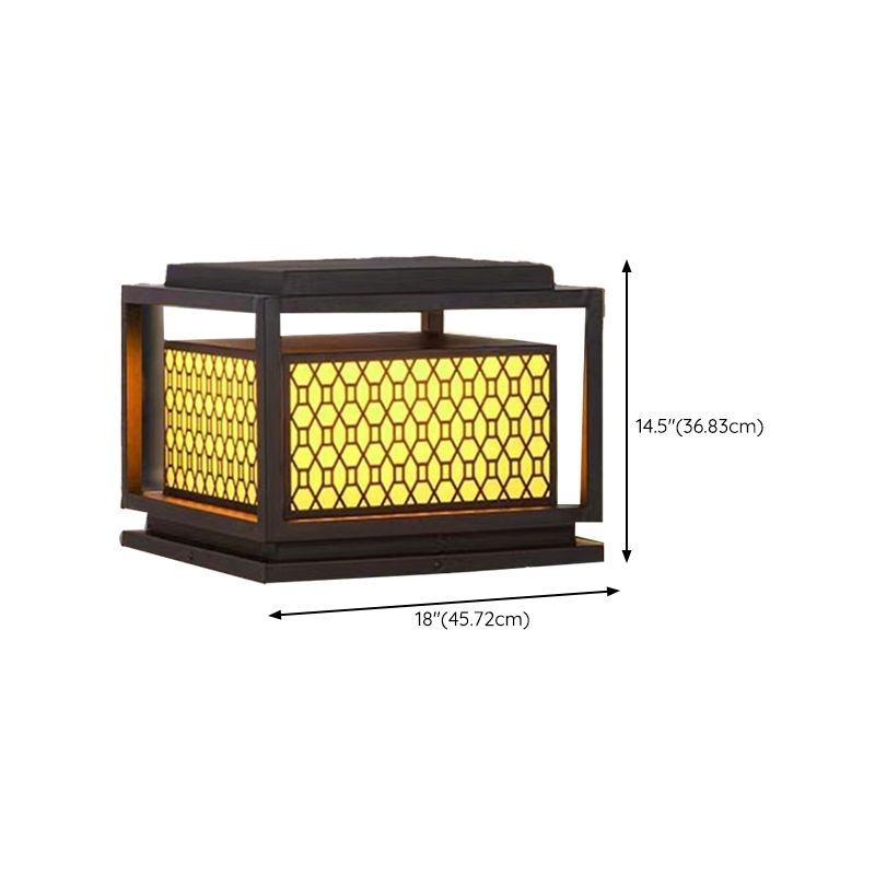 Modern LED Pillar Lighting Fixture Creative Solar Light for Yard