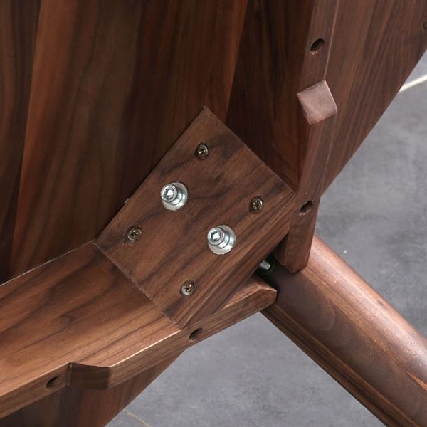 Contemporary 1/2/5/6 Pieces Furniture Round Solid Wood Dining Set in Brown