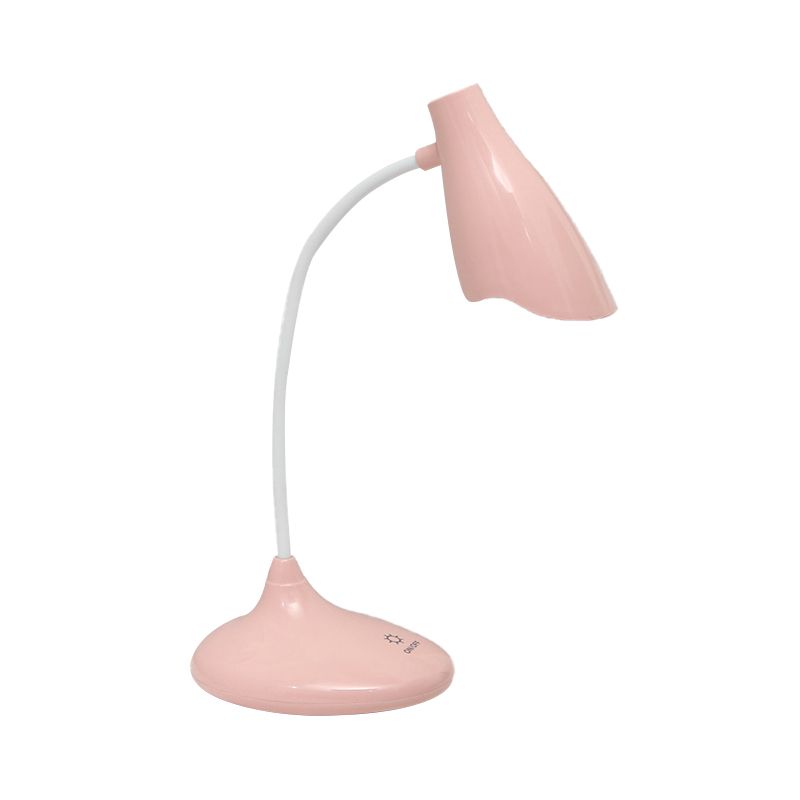 Nordic Bell Shape Standing Desk Light Touch-Sensitive Blue/Green/Pink/White LED Desk Lamp with USB Charging Port