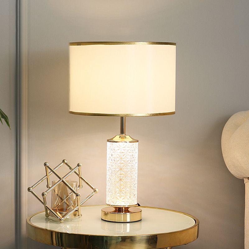 1-licht tafellicht eigentijdse gouden glazen tafellamp voor woonkamer
