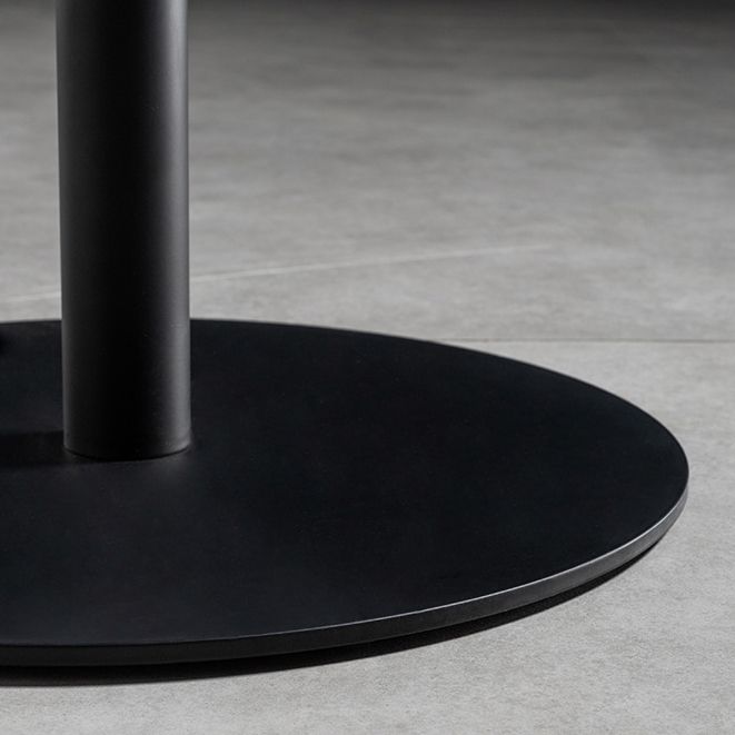 Modern Round Bar Dining Table Indoor Wood Top Bar Height Table Metal Base 42-Inch Top