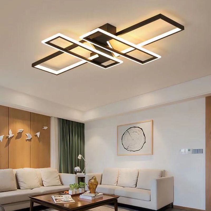 Metal Semi Flush Mount Geometriclight Contemporary Semi Flush