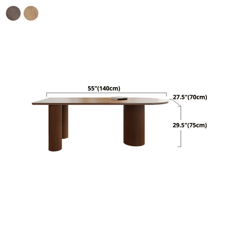 Island Platform Dining Table Contemporary Solid Wood Dining Table