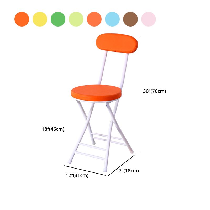 Silla de comedor plegable tapizada abierta industrial con acabado mate