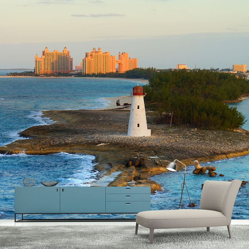 Extra Large Lighthouse Wall Mural Contemporary Mildew Resistant Wall Art for Home Decor