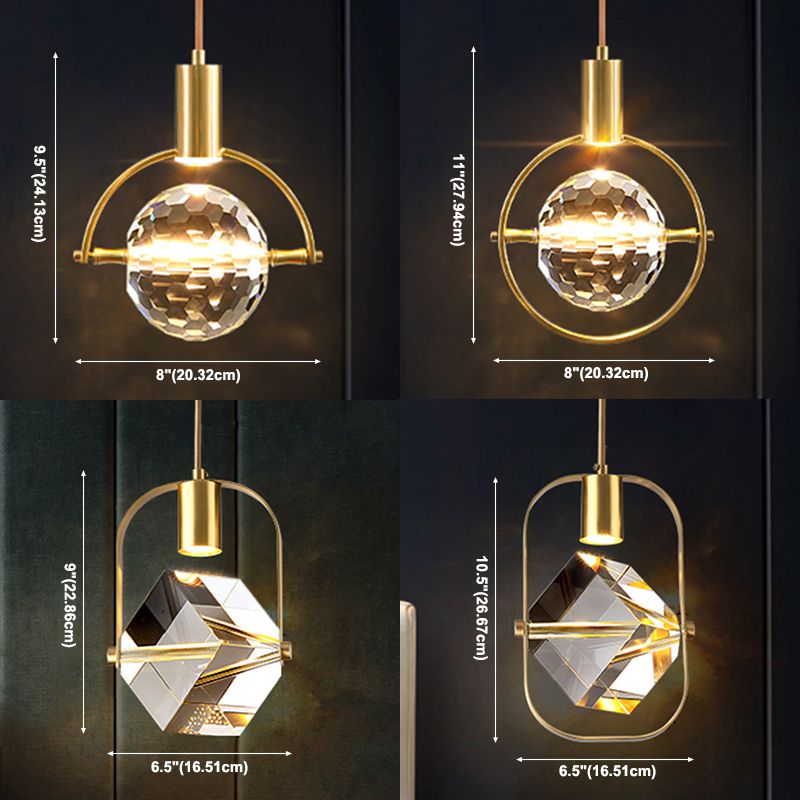 LED Crystal Chandelier Pendant Light Modern Simple Style Celling Hanging Light for Indoor