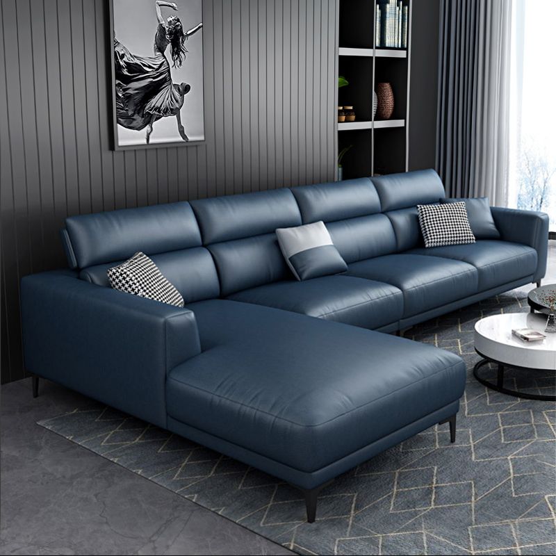 Modern Cushions Recessed Arm Living Room Faux Leather Seating