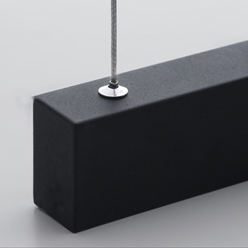 Luz de metal lineal lámpara de luz contemporánea 1 luz colgante de cocina ligera