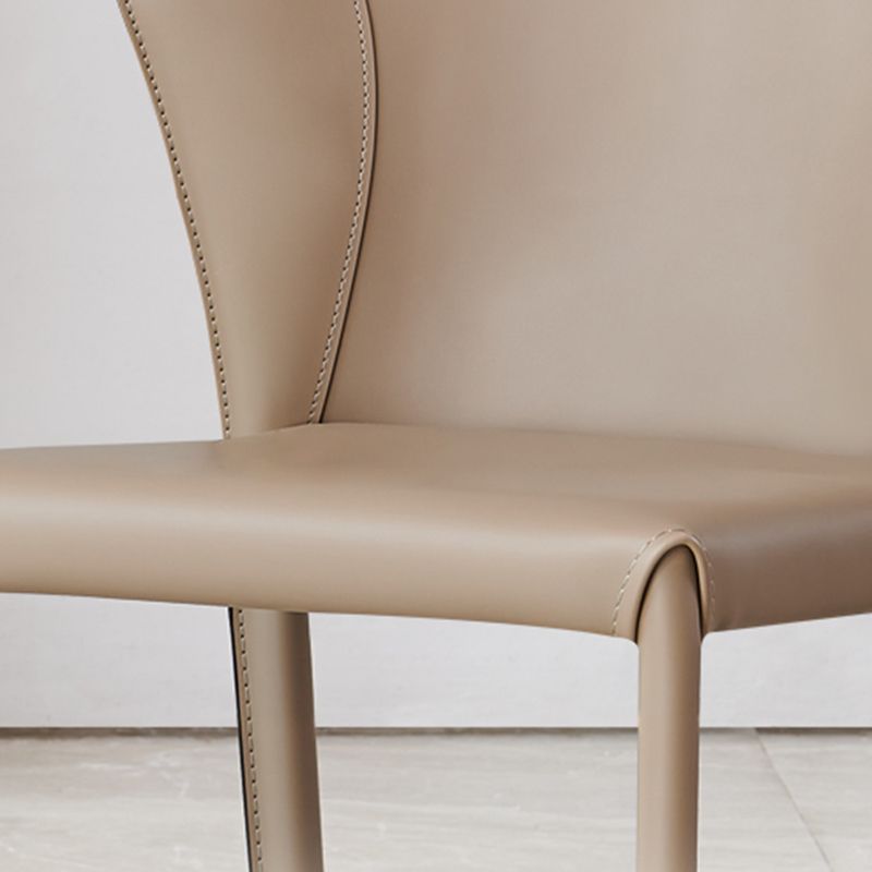 Modern Dining Chair Armless Dining Chairs with Metal Legs for Kitchen
