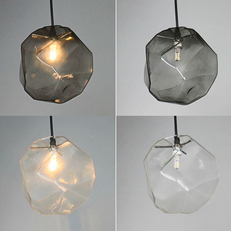 Verre en forme de pierre en option en option Lumière Lumière nordique Amélioration de l'éclairage de simplicité pour chambre à coucher