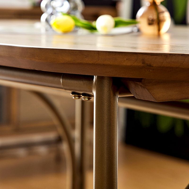 Solid Wood Dining Table Oval Modern Dinner Table for Dining Room