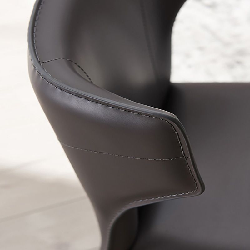 Silla moderna de metal para interiores y exteriores, silla lateral de comedor sin brazos con respaldo