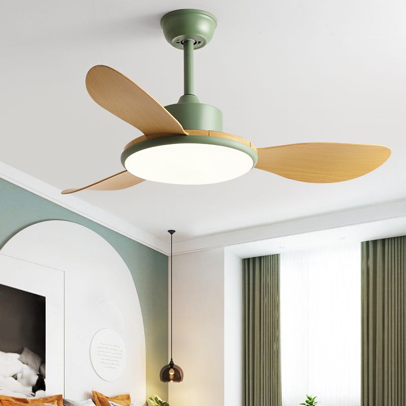 Unique Shape Metal Ceiling Fan Light Kids Style Single Light Ceiling Fan Lamp