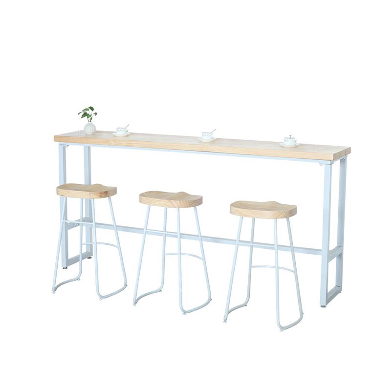 Modern Bar-height Table Solid Wood Top Bar Table for Dining Room