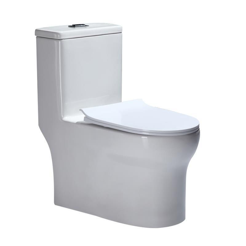 Contemporary Floor Mounted Toilet Seat Included Toilet Bowl for Bathroom