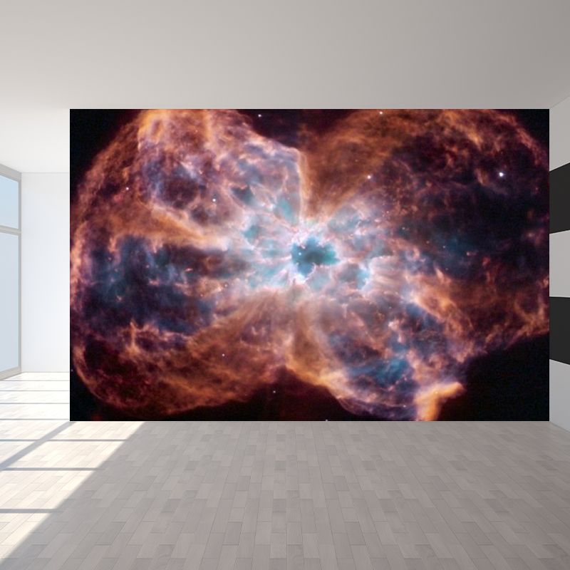 Eigentijdse Sky View muurschildering voor badkamer, volledige wandbekleding in zachte kleuren