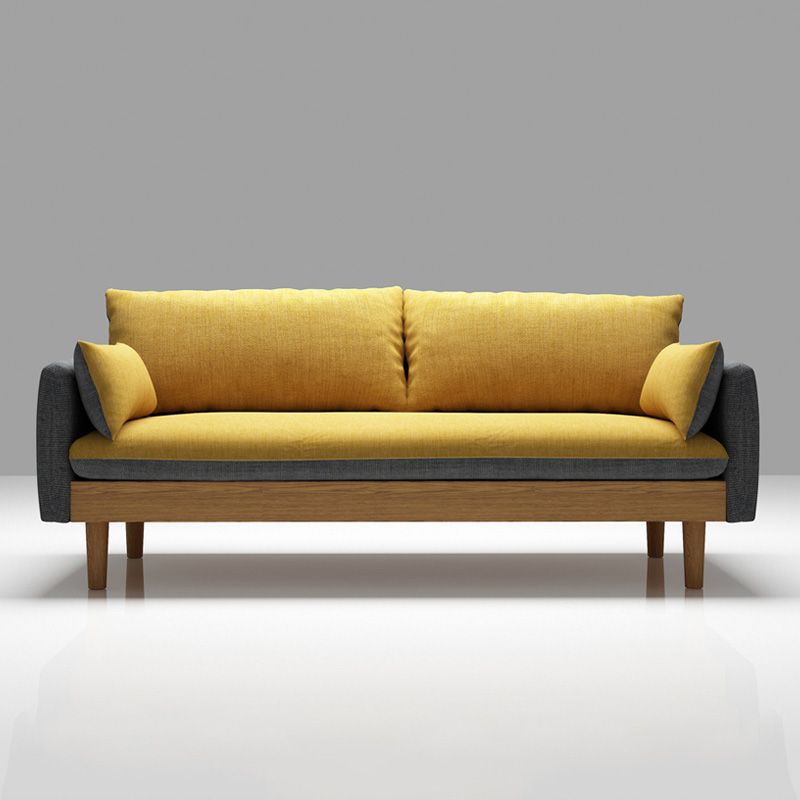 Back sciolto 29,52 "d x 29,92" divano di divano in legno in legno scoperto