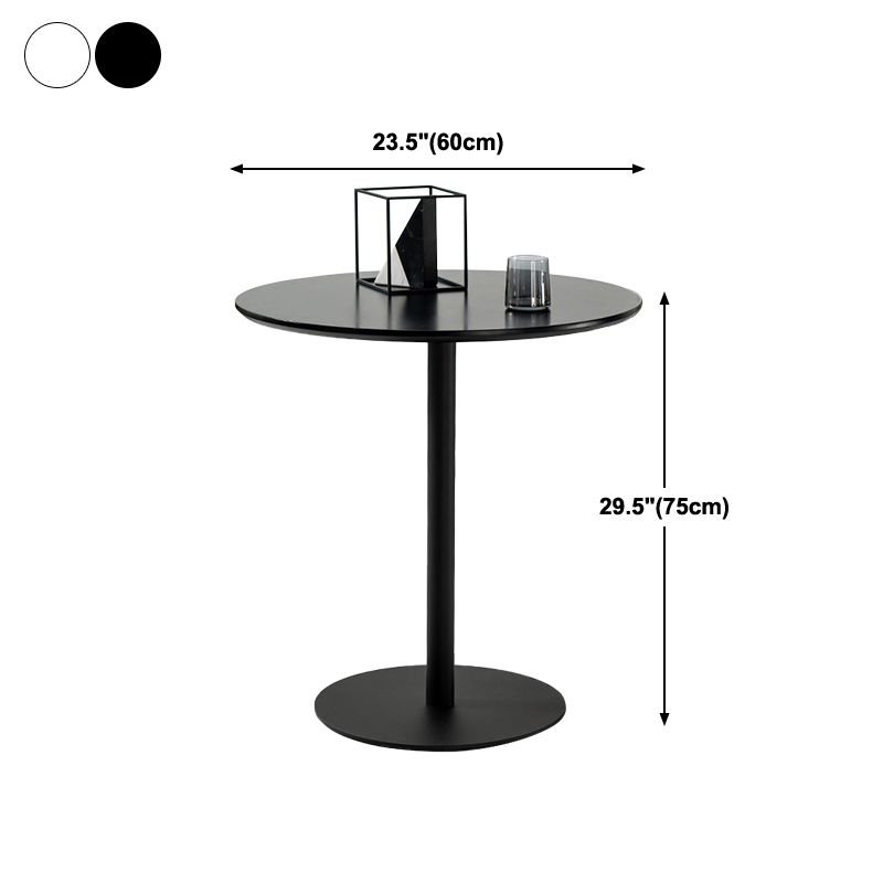 Round Pedestal Dinette Table Simplicity Style Dining Site Table for Home Use